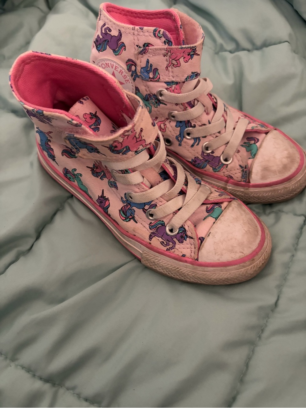 Converse Kids' Pink Unicorn High-Top Sneakers